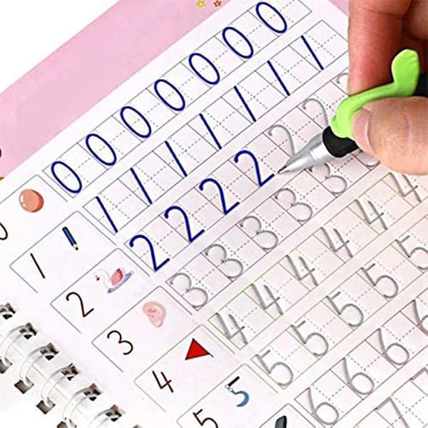 4 st Handskriftsövningsbok Set för förskolebarn och barn Kalligrafisk bokstavsspårningsbok