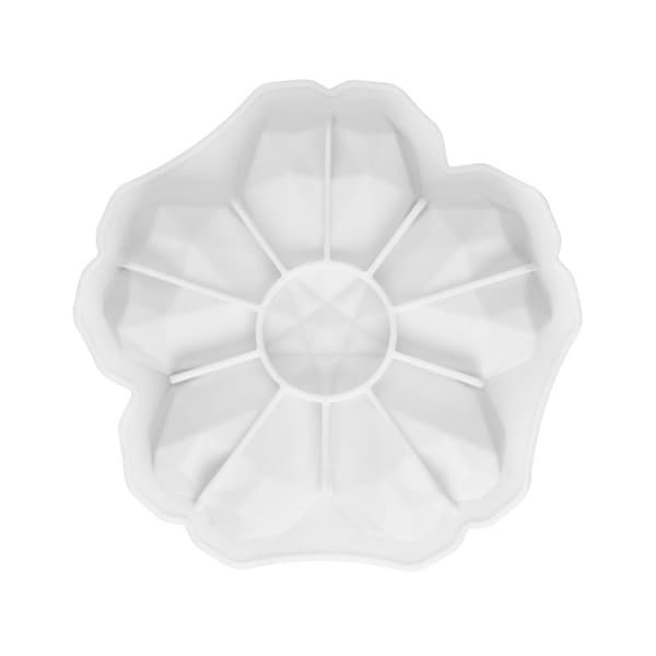 Hjerteformet diamant silikoneform til kage (hvid), kagebageform, non-stick hurtig udløsning, bageplade til moussekager