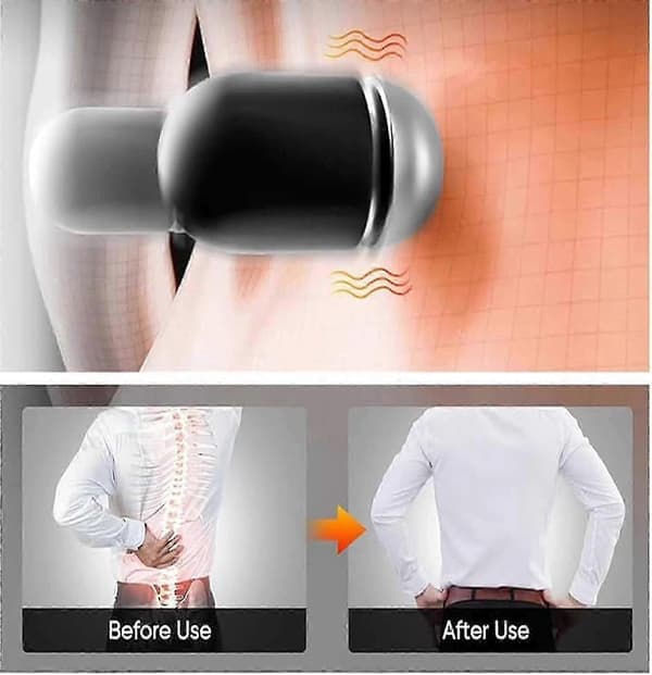 Back Massager with Heat and Vibration for Sciatica and Lower Back Pain Relief, Ergonomic Lumbar Support Gray_fosm