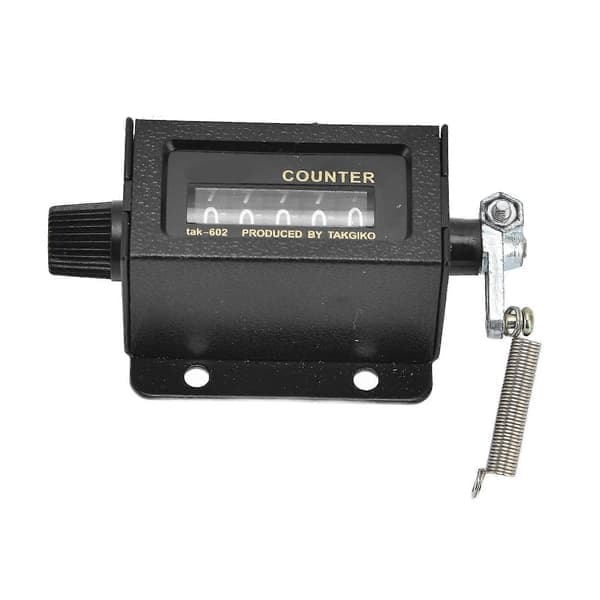 Mechanical Counter, 5-Digit Counter 0-99999 Manual Mechanical Reset Manual Stroke Counter for Printing Press, Automatic Digital Counter