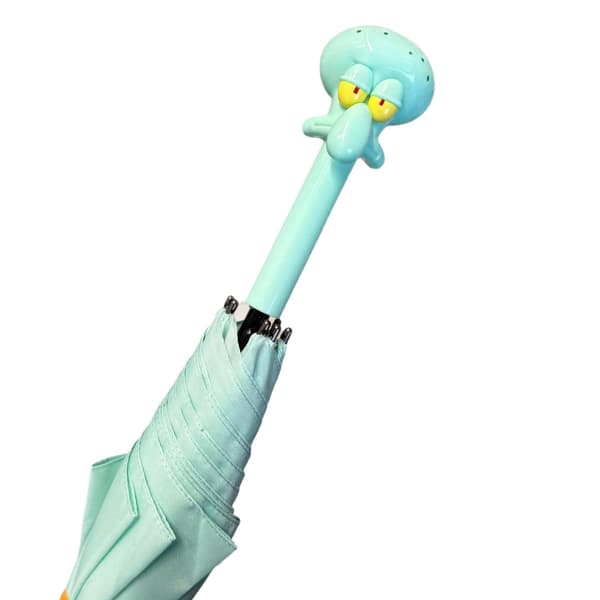 This straight octopus umbrella has a cute 3D character handle and is suitable for rainy days, outdoor activities, going to