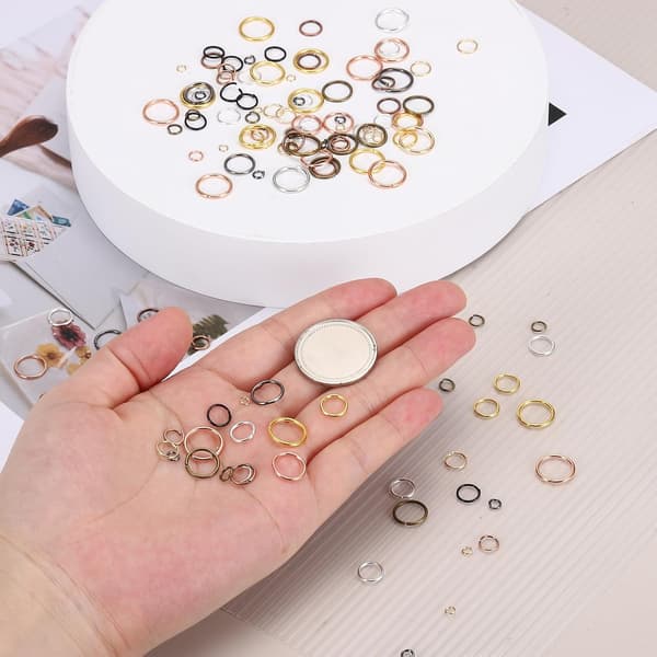 200 stk. åbne springringe 12 mm delte metal O-ring 1,2 mm T sort 1,2*12 mm size_name 1.64ft/50cm