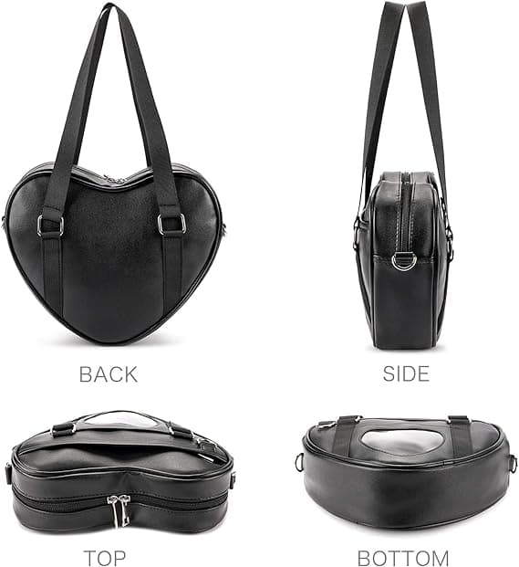 Ita Bag Crossbody Hjerteformet Håndveske for Anime Pins Display