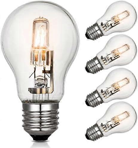 E27 Halogen Bulb 42W Dimmable, Edison Screw Base 2700K Warm White, Energy Saving Light Bulbs, 624LM 220-240V, 5-pack [DB]