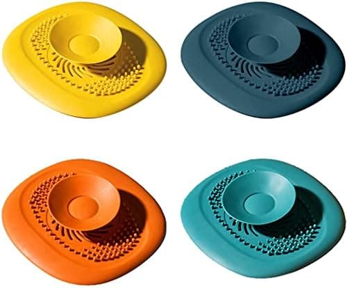 (10×10,5×2cm) 4-pack Silikonavloppspluggar, Universal Badkarspropp för Badkar, Skyddsfilter för Golv, Tvättrum