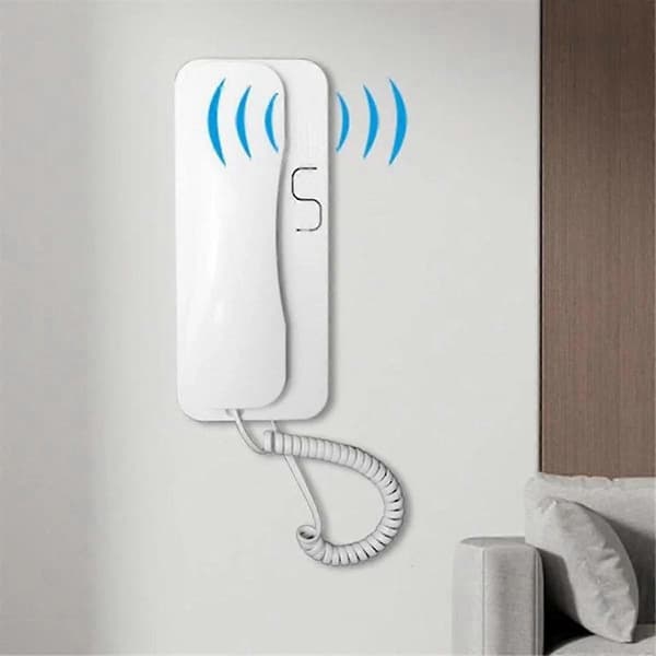 Dörrklocka 2-tråds ljudtelefon utan utomhusenhet Elektronisk intercom Lägenhetshus dörrtelefon