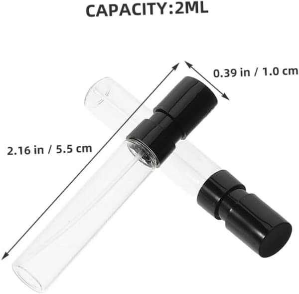 12 st Mini Glas Parfymsprayflaskor Påfyllningsbara Rese Köln Atomizer Provflaska