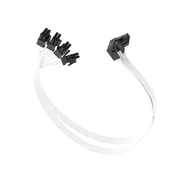 1 stk 4xcpu 8-pin til 16-pin hann Pci-e 5.0 12vhpwr Rtx4090 90 Elbo