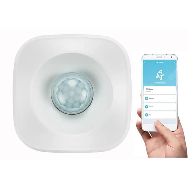 Innfelt PIR-bevegelsessensor 120° hvit relé