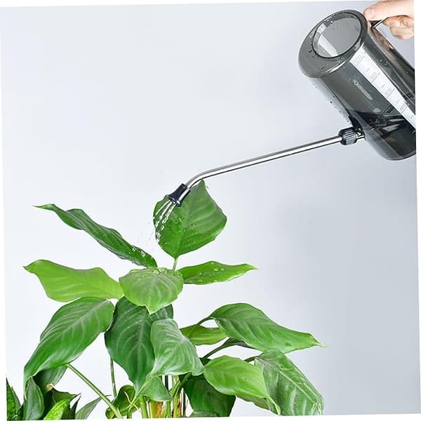 This 1500ml Long Spout Watering Can with Handle, Wide Opening, and Ergonomic Metal Construction
