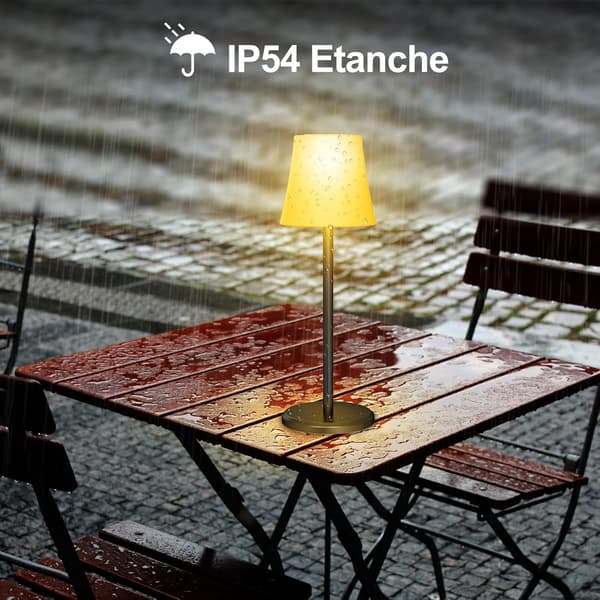 Wireless Table Lamp, Rechargeable Bedside Lamp Adjustable Brightness 3 Color Temperatures and RGB, IP54