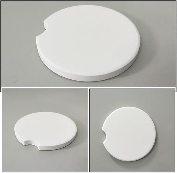 Sublimation Ceramic Blanks Easy Cleaning 24 Pcs Round Shape Protects Car Cup Holders