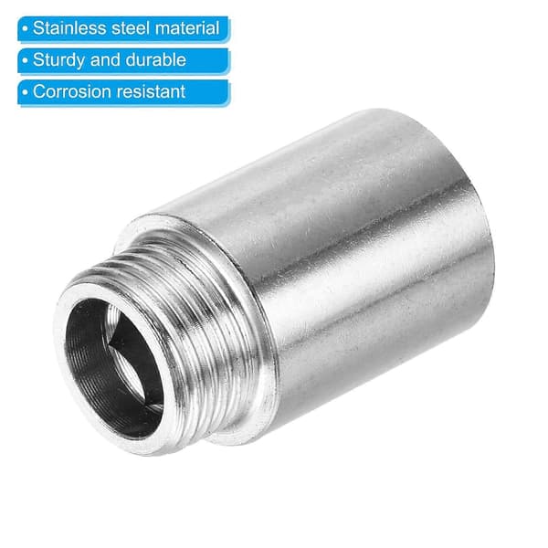 Brusehoved forlængerarm, 4-pak 201 rustfrit stål G1/2 han til hun gevind 40 mm lang rørfitting brusehoved forlænger