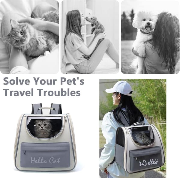 Cat Backpack, Pet Space Capsule, Well-Ventilated Cat Carrier Backpack, Portable Bag