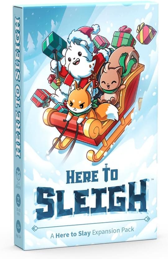 Here to Sleigh Holiday Expansion Pack - Designet til at blive tilføjet til dit Here to Slay grundspil Slæde version-tfrf Slæde version Sled version