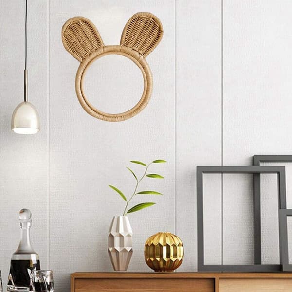 Rattan Frame Decor Wall Frames Decor Frame, Hanging Frame Wall Decor, Not Included