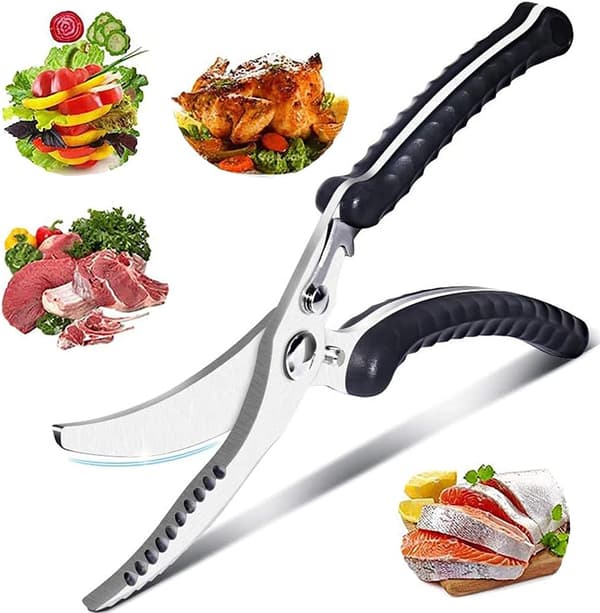 Kitchen Shears for Chicken Bones, Stainless Steel Kitchen Scissors, Sharp Poultry Shears, Poultry Scissors with Non-Slip Handle