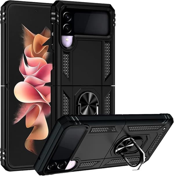 Compatible with Samsung Galaxy Z Flip 3 Case, [Military Grey]