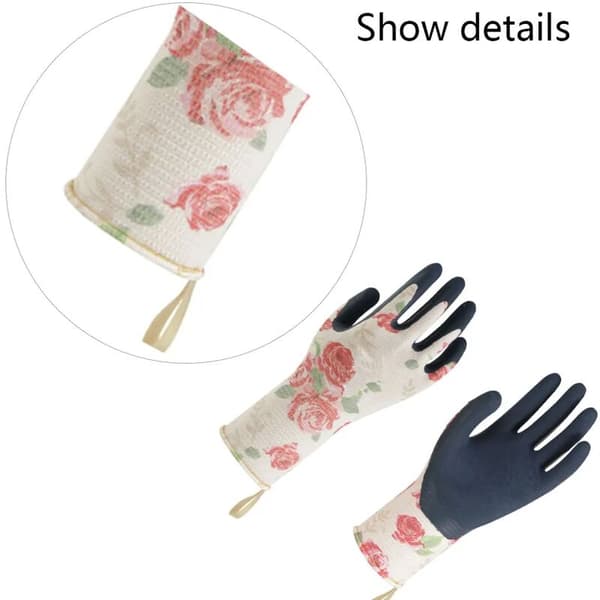 Rose Læder Havehandsker Pro Rose, Avancerede Havehandsker til Mor og Bedstemor, Grøn, S