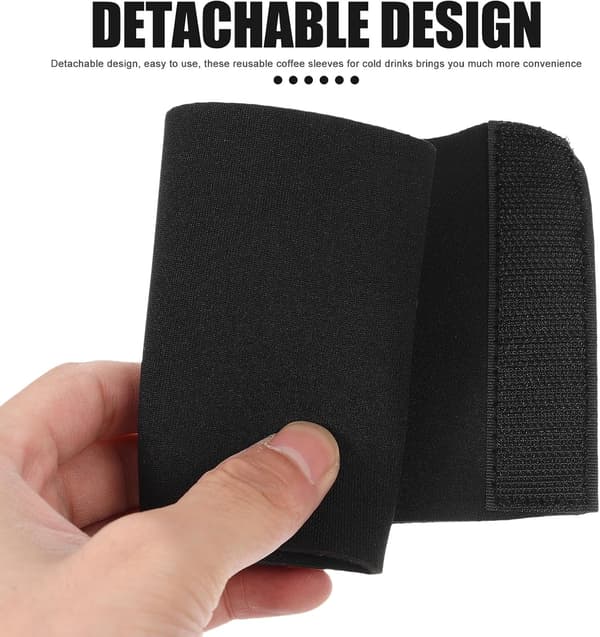 Reusable Coffee Cup Holders Insulated Neoprene Drink Cup Sleeves 2-Pack