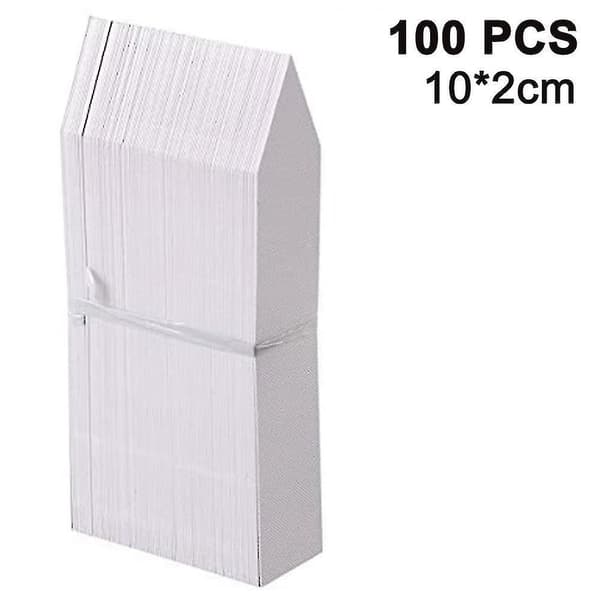 010-100 st blomsterträdgårdsetikett - 10x2 gul (vit)