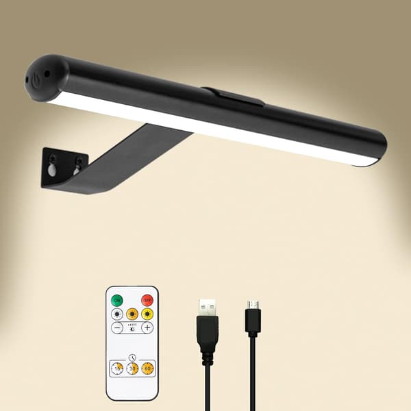 Remote Control Wall Lamp, Picture LED Wireless Lamp, Rechargeable Battery, for Artwork, 300 Lumen Brightness, Adjustable
