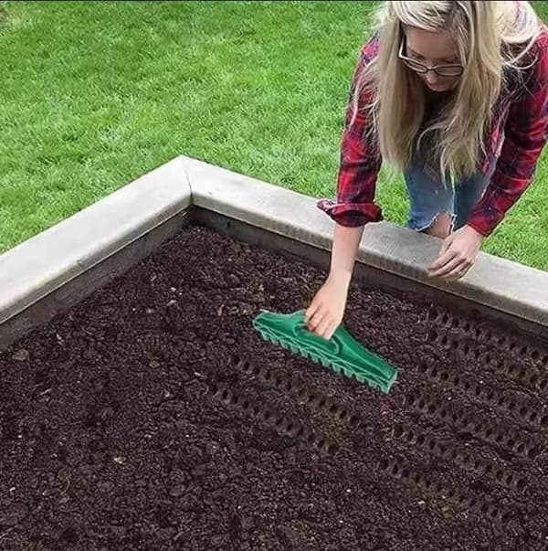 Seed Planter, Seed Spacing Tool, Vegetable Planter, Garden Tool for Soil Loosening