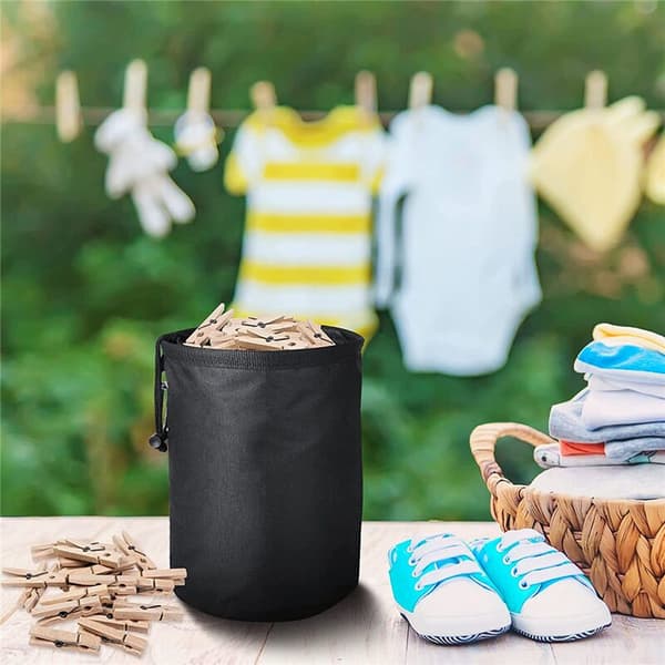 Clothes Peg Bag Holds Up To 150-200 Clothes Pegs, Large Waterproof Clothes Peg Bag With Drawstring Closure