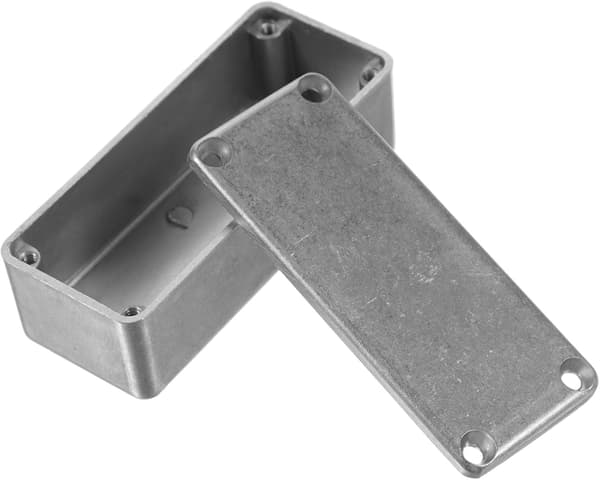 3 stk. aluminiumsboks for gitarpedaler, robust kabinett med skjult rom