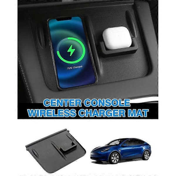 For Model Y Model 3 2021 2022 Center Console Wireless Charger Mat - Wireless Charging Mat Anti-Slip