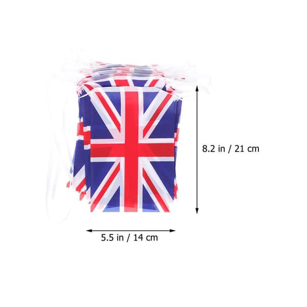 Genanvendelig velegnet til indendørs og udendørs brug Britisk haveflag vimpelbannere lavet af robust polyester