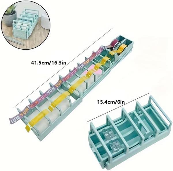 Compact Tape Dispenser - Perfect for Gift Wrapping and Crafts, Fits Various Tape Sizes with Easy Dispenser (Ho)