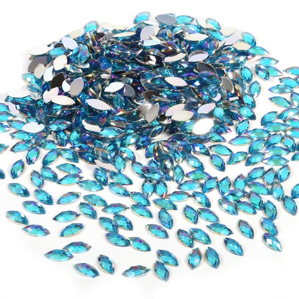 Fargerike Hesteøye Akryl Rhinestones - Kunsttilbehør Lyseblå Light Blue_tfrf