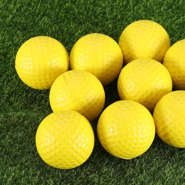 12 st gula skumgolfbollar 4,2 cm lätta inomhusträningsbollar