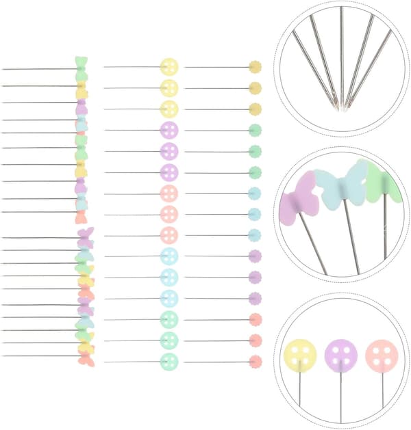 400 Pieces Straight Quilting Pins for Fabric Sewing with Flat Head, Patchwork Tailor Positioning Pins