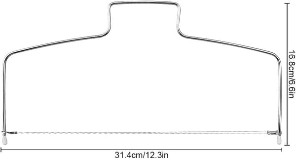 Professional Stainless Steel Cake Slicer - Adjustable Double Wire Cutter for Perfect Cake Slicing - Ideal Kitchen Baking Tool
