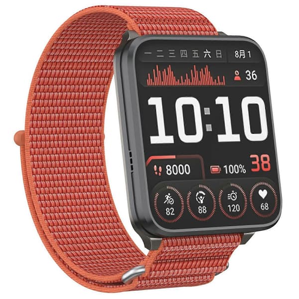 Til Garmin Venu X1 håndledsrem Magic Tape Nylon Loop urrem med metalring - Ros Multicolor Rose Multicolor Rose