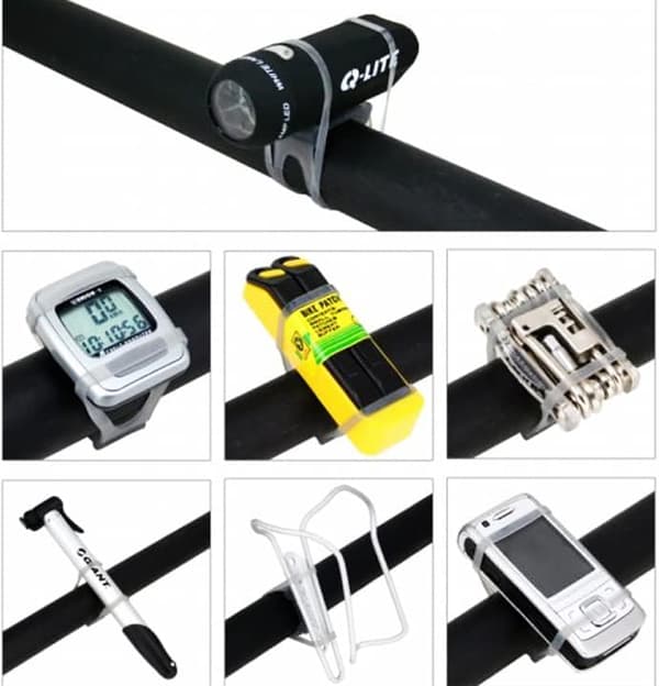 14cm Light Replacement Mount 5-pack Bicycle Silicone Strap Elastic Rubber Band Flashlight Holder Bandage Bike Handlebar Mount Holder Strap Fixing
