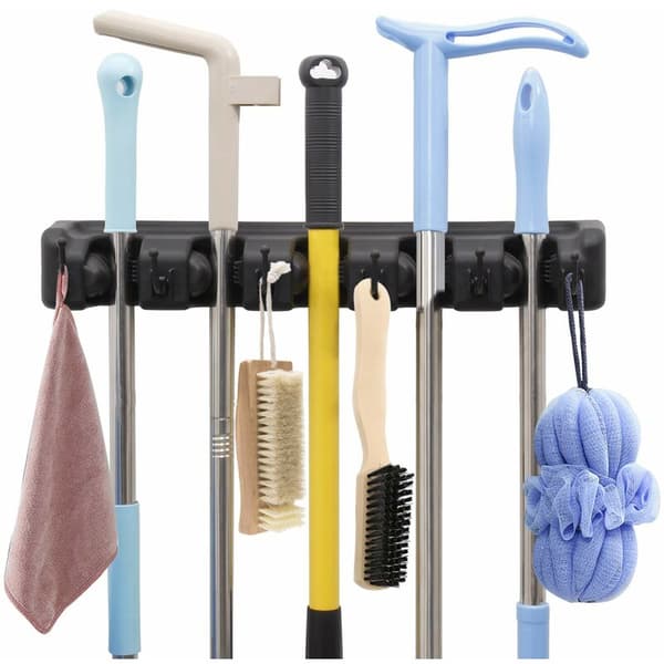 Mopping and Broom Holder, Wall Mounted Storage and Organization for Garden Tools