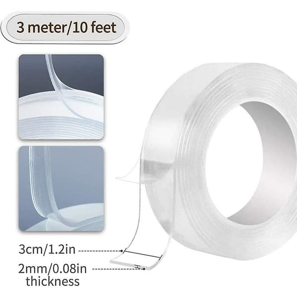 Nano Tape, Double-Sided Multifunctional Nano Non-Slip Transparent Traceless Tape