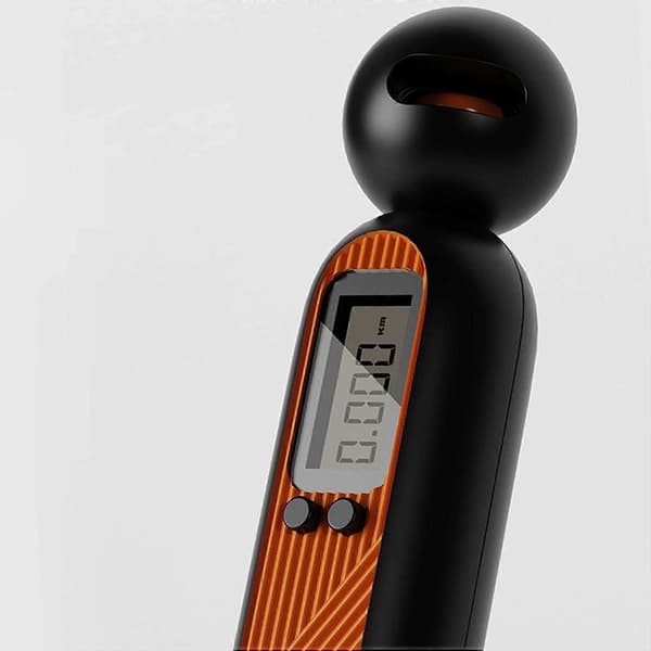 Sladdlöst hopprep med kaloriräknare - Justerbart digitalt hopprep med timer för inomhus och utomhus, orange