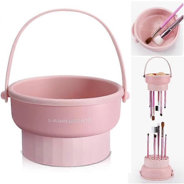 Makeupbørsterensningsmåtte 3 i 1 Silikone Makeupbørsterensningsskål
