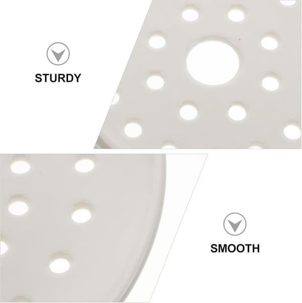 Ceramic Drainage Plate Kitchen Storage Plate Round Simple Style Easy to Use Drains Excess Water