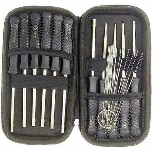 10 Carburetor Adjustment Screwdrivers for Small 2-Stroke Chainsaws/Rotary Fans/etc., with Case, Brush, and Cleaning Tool Kit