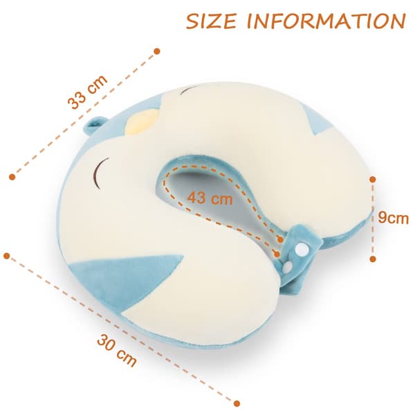 Søt reisepute for barn og voksne, rent minneskum, pingvin