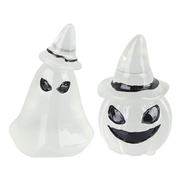 8 stk Halloween-pynt Miniature Lysende Gravsten Græskar Kranie Spøgelse Haveudsmykning