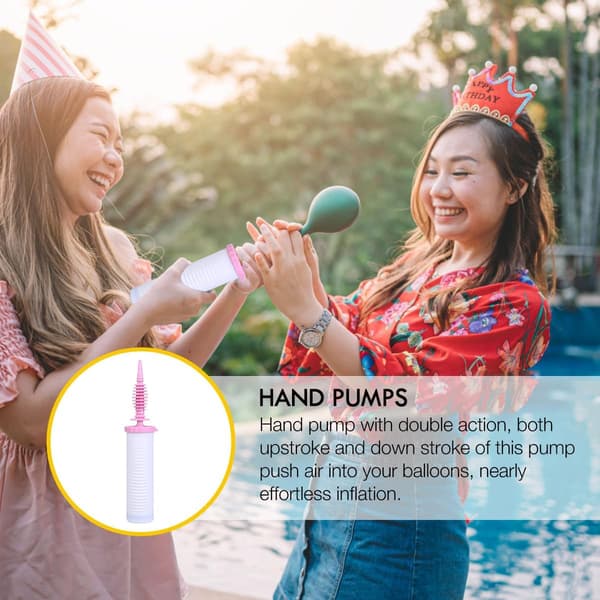 Double Action Hand Pump with Hard Air Pump for Balloons and Exercise, Easy Inflation