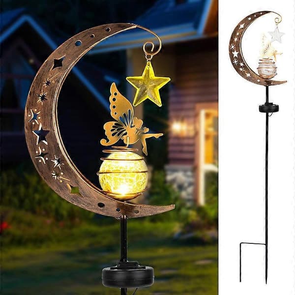 Solcellelamper Hage Utendørs Dekor Vanntett LED Metall Stake Ornament