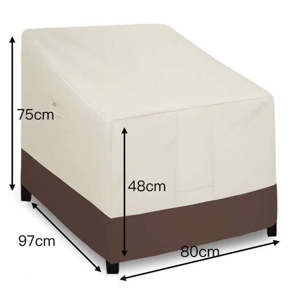 Vedenpitävä suojapeite korkeaselkäisille puutarhatuoleille, beige/ruskea