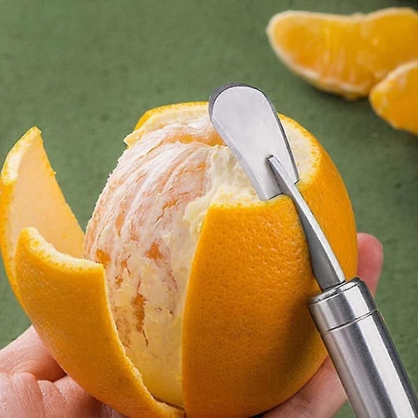 Orange peeler, 2 pieces stainless steel orange peeler, orange peeling tool with curved handle, vegetable and fruit tool, kitchen gadget